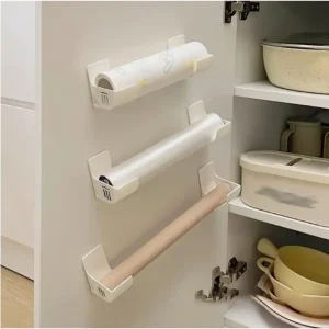Supports de rangement de cuisine muraux, support en plastique pour sacs poubelles, couvercles de casseroles et organisation d&rsquo;armoires, organisateur latéral de réfrigérateur