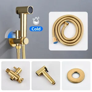Un ensemble de pistolet de pulvérisation pour bain de sitz, adaptateur de valve en T, pression d’eau réglable, facile à installer, économie d’eau et nécessite pas d’électri Un ensemble de pistolet de pulvérisation pour bain de sitz, adaptateur de valve en T, pression d’eau réglable, facile à installer, économie d’eau et nécessite pas d’électri