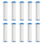 Filtres de douche à main, lot de 10 filtres de remplacement pour eau dure, élimine le chlore et les substances nocives plus efficaces
