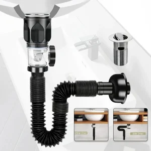 Drain d&rsquo;évier de cuisine rabattable, filtre désodorisant rétractable, bec de descente Flexible, évier de salle de bains Anti-colmatage, accessoires de cuisine