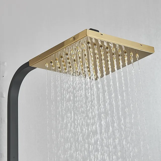 Ensemble de robinets de douche en or noir – vue 4