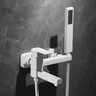 Tuqiu-Ensemble de baignoire et douche noir – vue 1