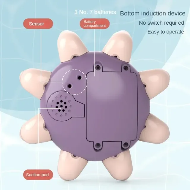 Balle de bain baleine électrique avec lumière LED et… – vue 2