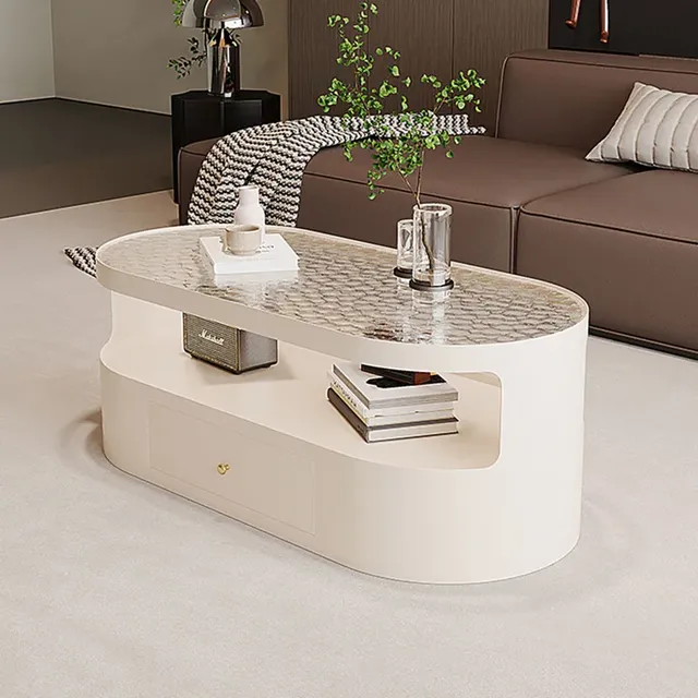 Table basse ovale au Design moderne – vue 6