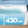 Baignoire autoportante acrylique blanche brillante… – vue 5