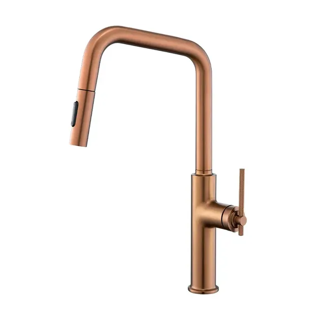 Robinets de cuisine extractibles en or Rose brossé – vue 6