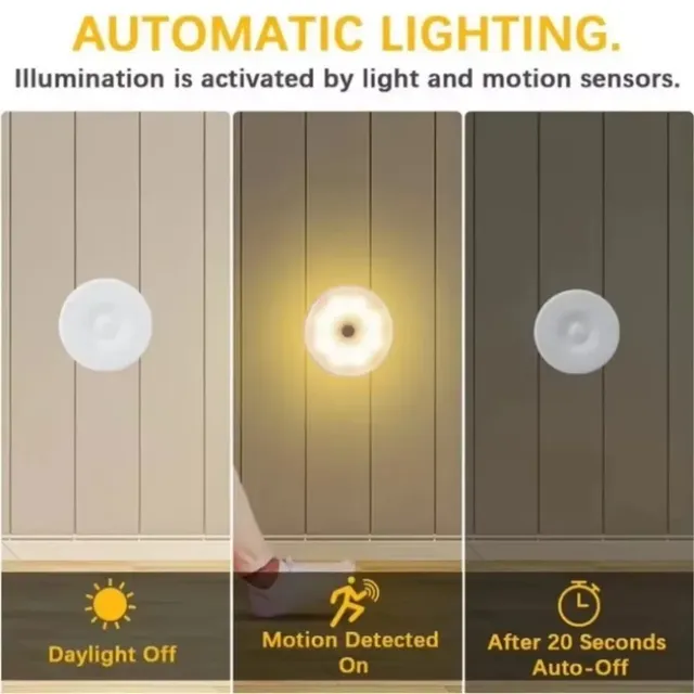 USB charge capteur intelligent lampe LED corps humain… – vue 4