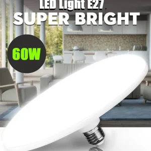 Ampoule LED 220V UFO lampe ronde Super lumineuse puissance lampes LED lumières blanches projecteur maison ampoule E27 cuisine chambre haut