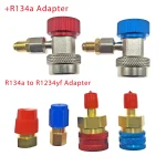 Adaptateur coupleur à raccord rapide pour R1234YF à R134A, adaptateur latéral haut et bas, connecteur de raccord de climatisation de voiture, outils de voiture