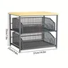 Étagère cuisine compacte comptoir rangement organisateur… – vue 6