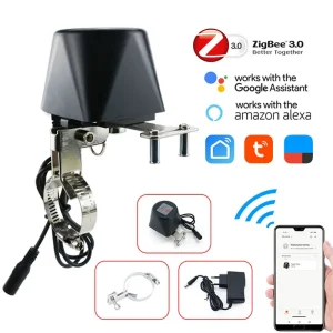 Vanne d&rsquo;eau, minuterie d&rsquo;arrêt du gaz, Tuya Zigbee, vanne de gaz intelligente, robinet d&rsquo;arrosage de jardin, contrôleur APP avec Alexa Google Assistant