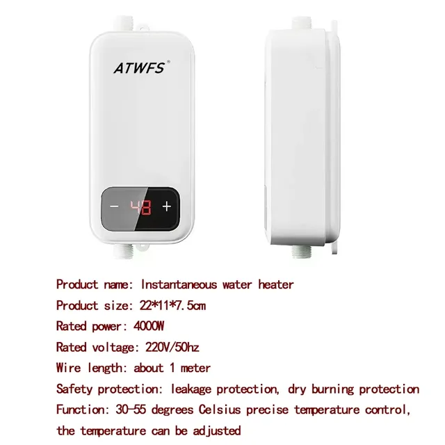 ATWFS 220V chauffe-eau électrique eau chaude pour salle… – vue 2