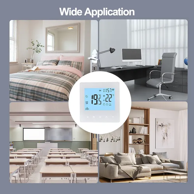 Thermostat WiFi Intelligent Tuya 3A/16A – vue 6