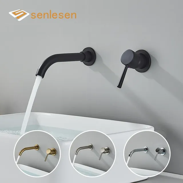 Senlesen robinet de lavabo noir