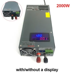 Alimentation de commutation 2000W SMPS AC-DC 0-12v 24v 36v 48v 60v 72v 80v 90v 110v 220v 300v 350v avec ou sans S-2000 d&rsquo;affichage