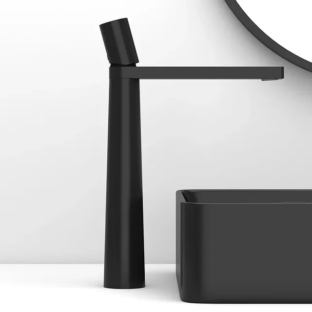 Tuqiu Robinet de lavabo Robinet de salle de bains en… – vue 2