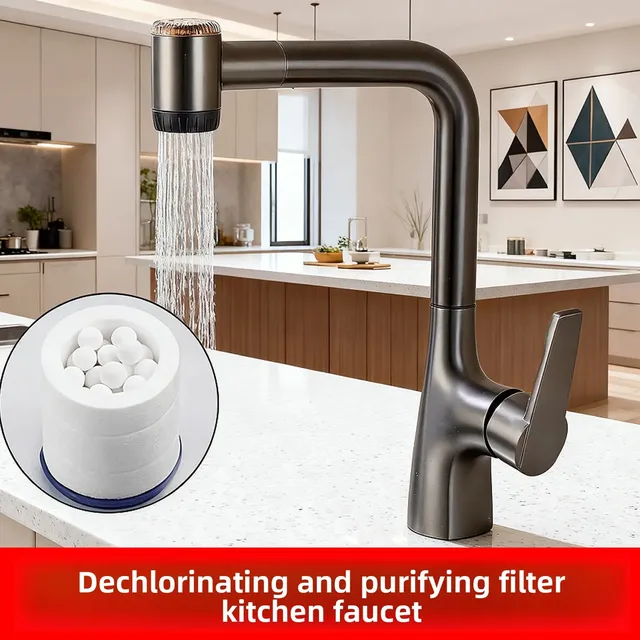 Robinet de cuisine extractible gris pistolet – vue 7