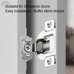 Charnière d&rsquo;ouverture intérieure pour armoire de cuisine, charnières cachées en acier laminé à froid, charnière de porte Invisible rembourrée pour bureau d&rsquo;ordinateur, Restaurant