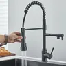 Robinet d'évier de cuisine noir – vue 7