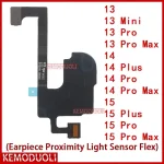 Capteur de lumière de proximité Câble flexible pour iPhone, écouteur audio supérieur avant, haut-parleur pour iPhone 13, 14, 15 +, Mini Pro Max Plus (sans écouteur)