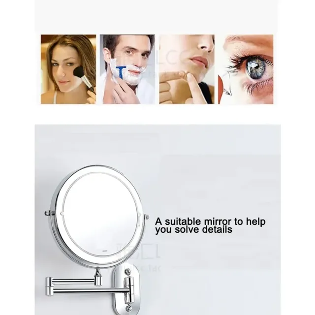 Miroir de maquillage chromé de 8 pouces – vue 5