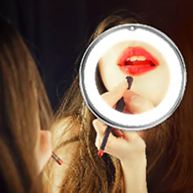 Grand miroir de maquillage éclairé 10x – vue 5