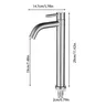 Un robinet de lavabo en acier inoxydable. Eau froide… – vue 4