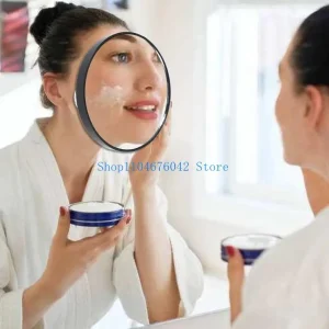 Miroir de maquillage pour salle de bain/voyage, miroir grossissant 10X avec 2 ventouses, utilisation pour une Application précise du maquillage, facile à utiliser Miroir de maquillage pour salle de bain/voyage, miroir grossissant 10X avec 2 ventouses, utilisation pour une Application précise du maquillage, facile à utiliser