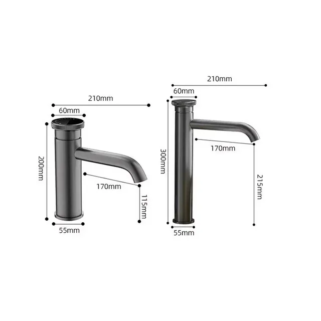 Mitigeur robinet lavabo surélevé monotrou vasque corps… – vue 5
