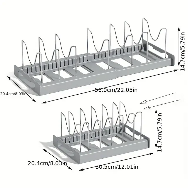 Support organisateur casseroles extensible armoire… – vue 6