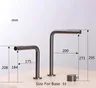 Robinet de salle de bains en or brossé – vue 3
