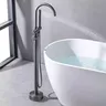 Robinet colonne bain îlot autoportant inox brossé gris… – vue 1
