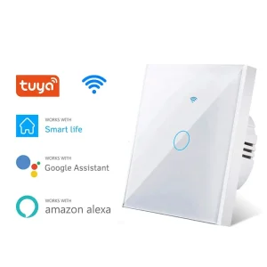 Interrupteur tactile mural WiFi, 220V, pas besoin de fil neutre, Tuya Smart Life, fonctionne avec Alexa Google Home, 1/2/3/4 gangs