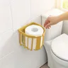 Support papier toilette mural adhésif plastique jaune… – vue 1