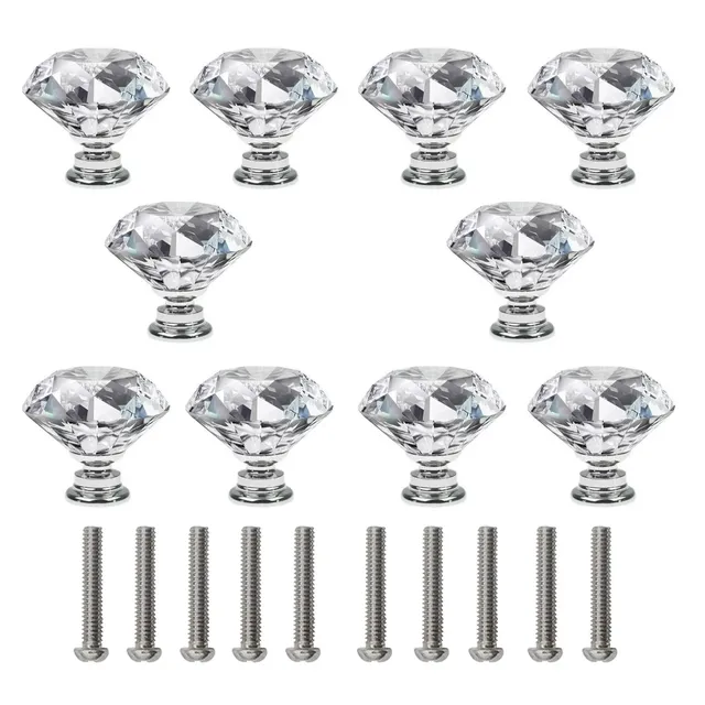 Boutons armoire commode tiroir diamantés cristal…