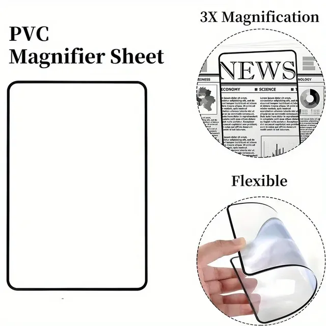 Loupe lecture plate rectangulaire lentille plastique… – vue 4