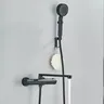 Robinet douche thermostatique mural noir mat inoxydable… – vue 3