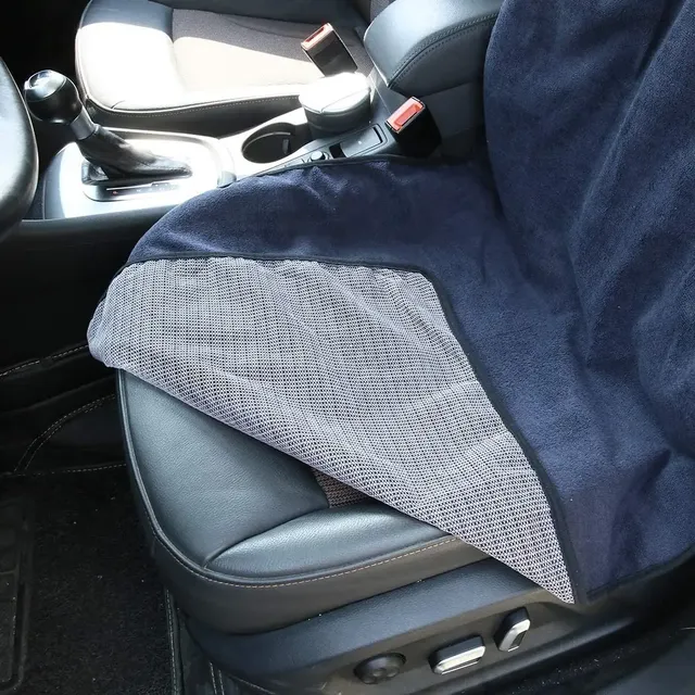 Housse siège voiture universelle microfibre éponge bleu… – vue 2