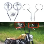 Rétroviseur rond de moto Harley M8, rétroviseurs arrière classiques pour Harley Dyna Bobber Chopper Sportster Old School