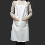 Tabliers de cuisine imperméables pour femmes et hommes, tablier de travail de chef, tablier blanc pour gril, restaurant, bar, magasin, café, nouvelle mode