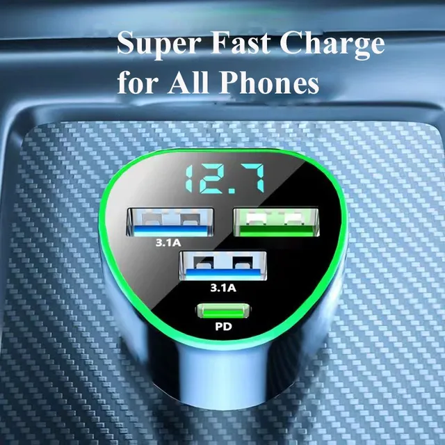 Chargeur de téléphone de voiture USB Type C – vue 2