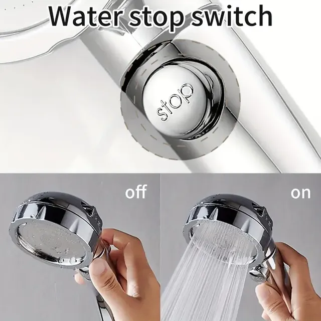 Pommeau de douche rehausseur argenté de style allemand – vue 4