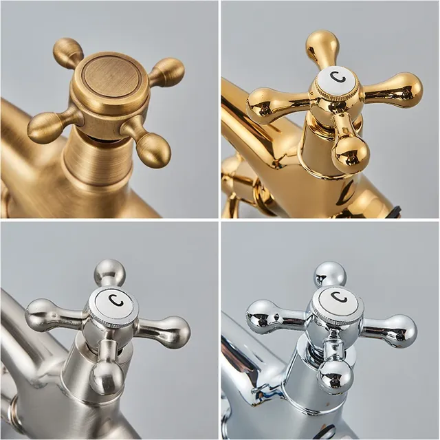 Senlesen Robinet Antique Robinet de lavabo de salle de… – vue 4