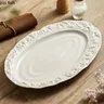 Assiette ovale Texture roche – vue 4