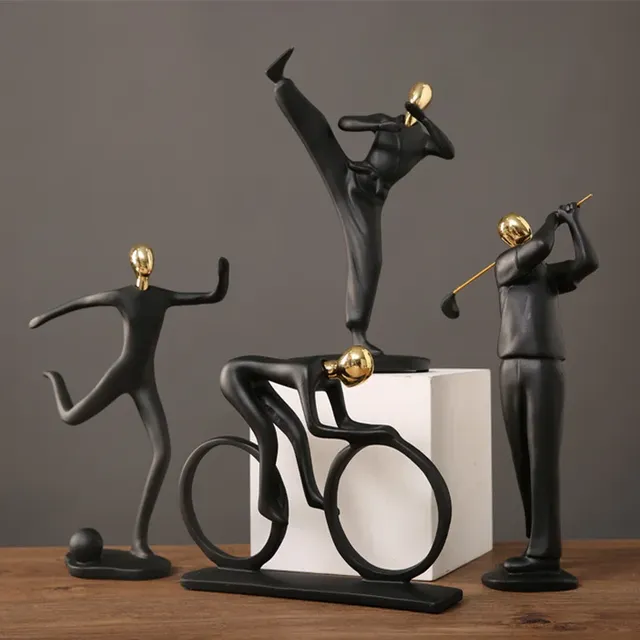 Décoration de figurine de sport en résine