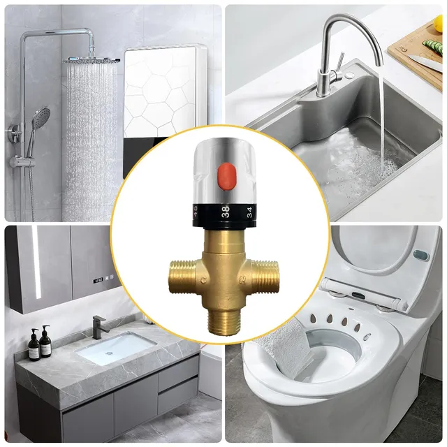 Robinet mitigeur thermostatique en laiton – vue 3