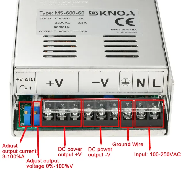 Alimentation réglable 500W 600W 1000W 1500W 0-12V 15V… – vue 2