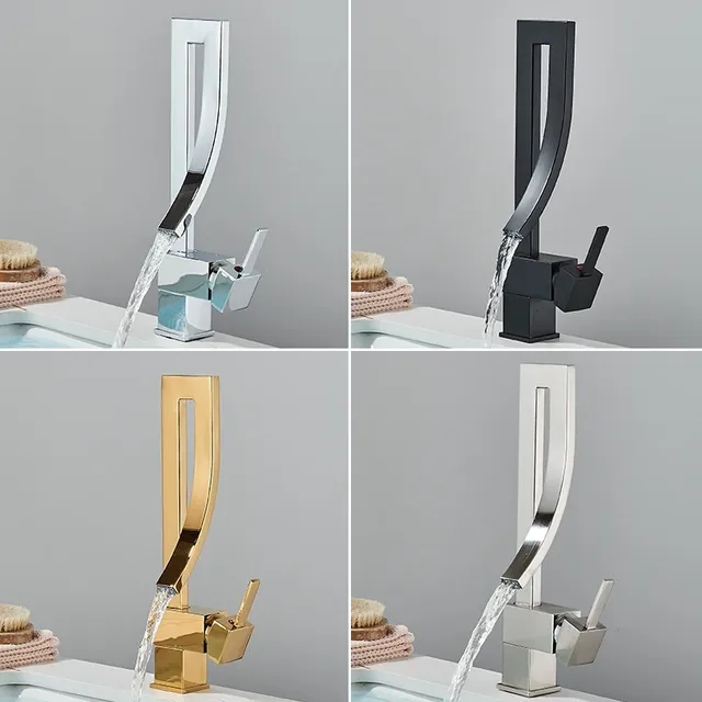 Criativo lavabo salle de bains robinet carré lavabo… – vue 3