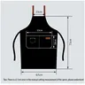 Tablier cuisine imperméable toile polyester noire genou… – vue 6