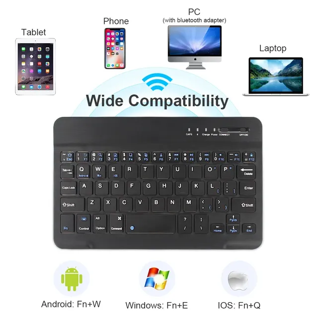 Mini clavier sans fil Bluetooth pour ordinateur portable – vue 6
